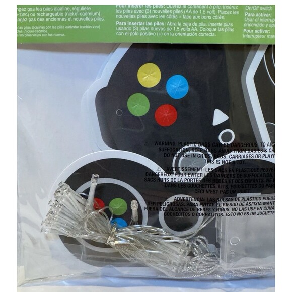 Light Up Gaming Party Banner 6 Ft LED Gamer Decor Video Game Controller Theme A3 - Picture 1 of 4